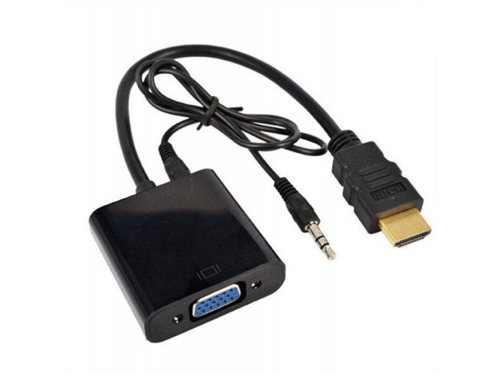 מתאם ממיר HDMI ל VGA עם יציאת קול Gold Touch