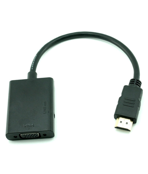 מתאם ממיר HDMI ל VGA עם יציאת קול Gold Touch
