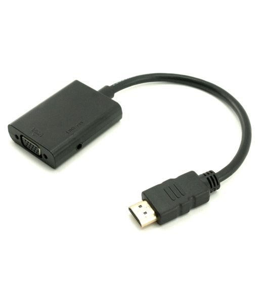 מתאם ממיר HDMI ל VGA עם יציאת קול Gold Touch