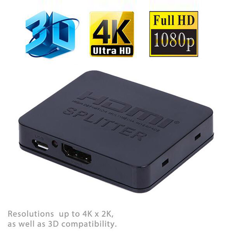 מפצל HDMI ל 2 יציאות HDMI SPLITER תומך 3D 1080P K4