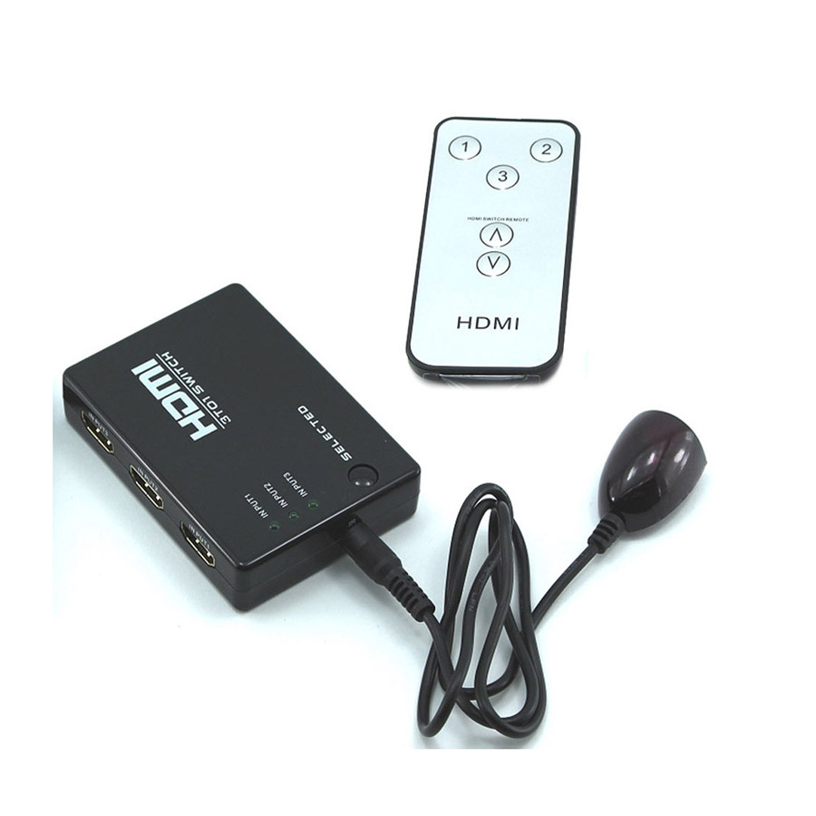 בורר/מפצל HDMI שלוש כניסות עם שלט Gold Touch