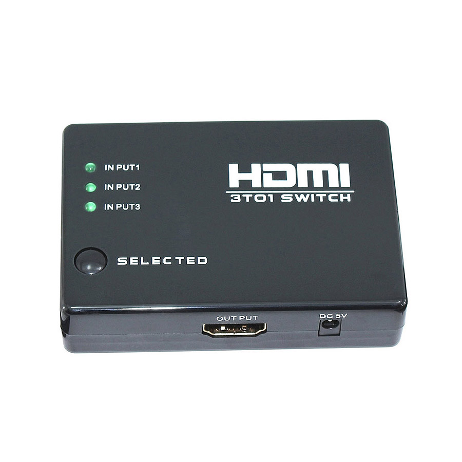 בורר/מפצל HDMI שלוש כניסות עם שלט Gold Touch