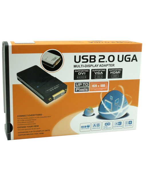 כרטיס מסך חיצוני USB 2.0 DVI-VGA To HDMI