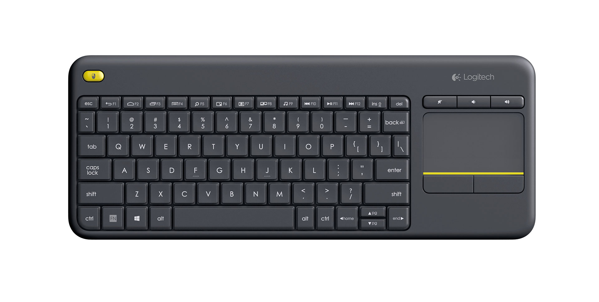 מקלדת אלחוטית עם משטח מגע Logitech K400 PLUS עברית/אנלגית – תמונה 2