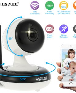 מצלמת אבטחה IP HD אלחוטית ממונעת עם 1080P וזום אופטי
