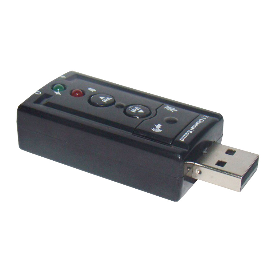 כרטיס קול חיצוני למחשב בחיבור USB עם שליטה בעוצמה הקול – תמונה 2