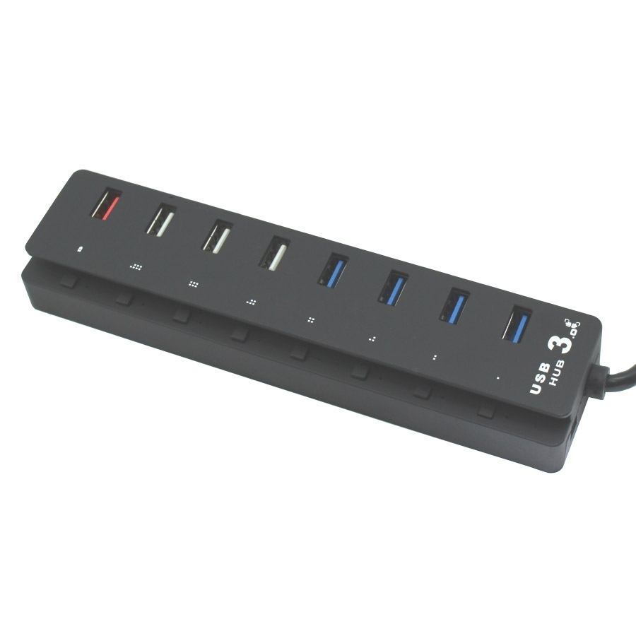 מפצל USB 3.0 ל- 8 כניסות Gold Touch כולל ספק כח