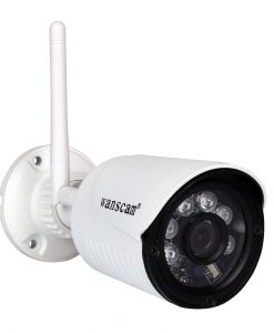 מצלמת IP אלחוטית חיצונית 1080P WANSCAM, חיבור מהיר, ראיית לילה והקלטה על כרטיס זיכרון