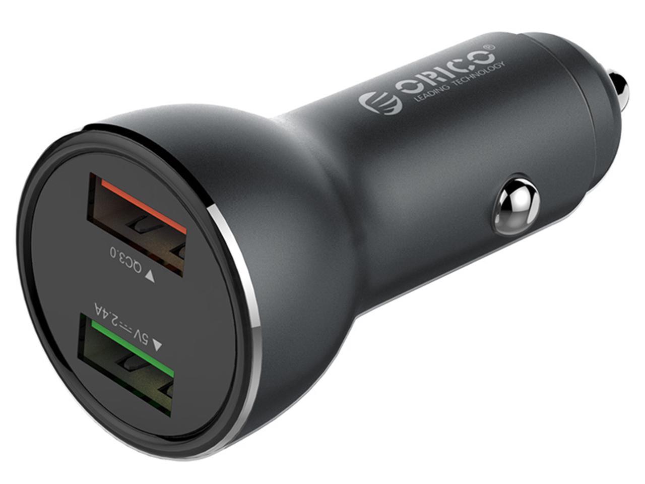 מטען מהיר לרכב כולל כבל טעינה – QUALCOMM QUICK CHARGE 3.0