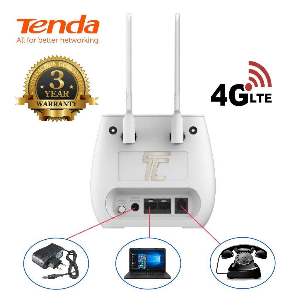 מודם ונתב סלולרי עם חיבור טלפון קווי TENDA 4G680 V2.0 4G LTE 300Mbps – תמונה 3