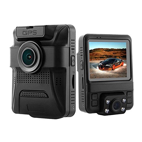 מצלמת דרך 1080P, צילום חוץ ופנים, 2 עדשות, כולל GPS, תמיכה בעברית