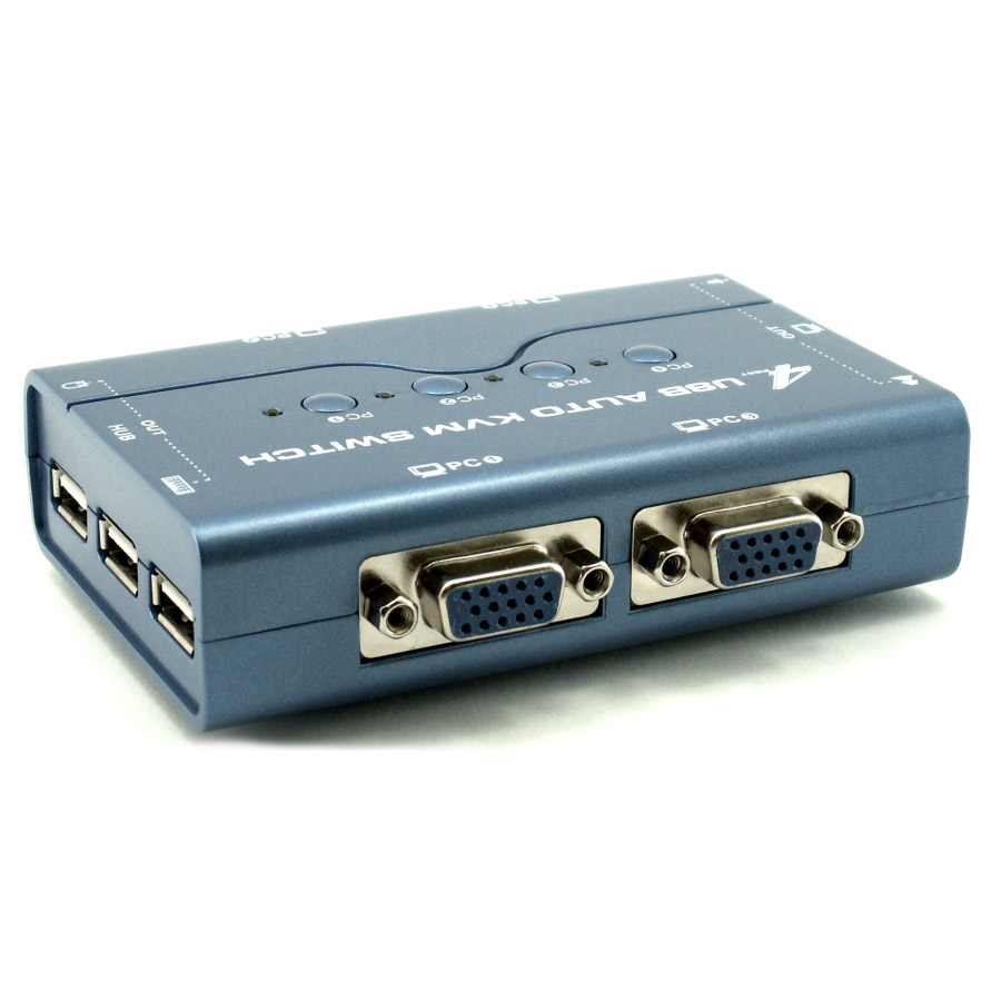 KVM / קופסת מיתוג / ספליטר / מתג / 4Ports USB KVM Switch