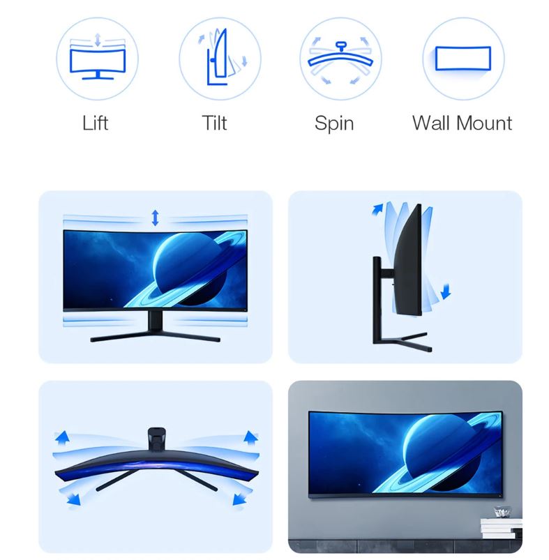 מסך מחשב Full HD Xiaomi Curved Gaming Monitor 34 שיאומי – תמונה 3
