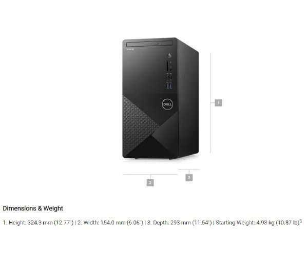מחשב Intel Core i3 Dell Vostro 3888 MT VM-RD09-13302 Mini Tower דל – תמונה 4
