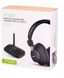 סט אוזניות Bluetooth לטווח ארוך כולל משדר לטלוויזיה Avantree HT5009