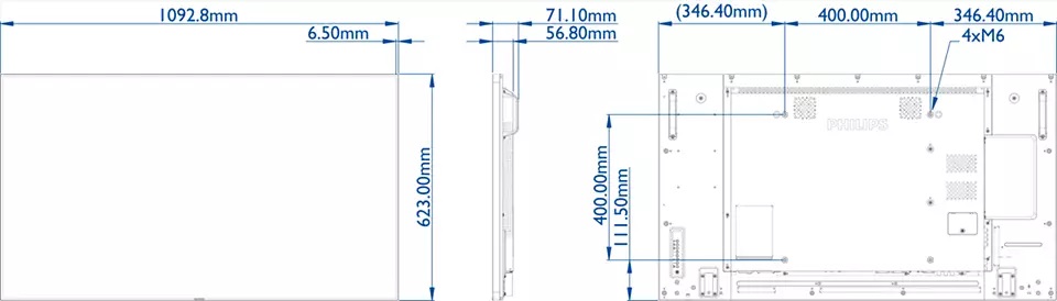 מסך 49 מקצועי דיגיטלי לשילוט כולל נגן מובנה PHILIPS 49BDL5057P – תמונה 2