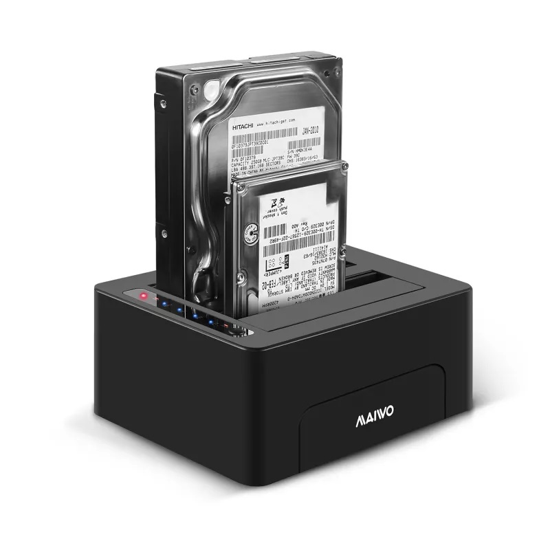 תחנת עגינה משכפלת ל-2 דיסקים קשיחים MAIWO K3082 USB3.0 2.5/3.5 Inch Sata