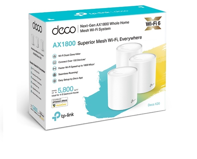 מערכת MESH Deco X20 AX1800 Mesh 2-Pack TP-Link