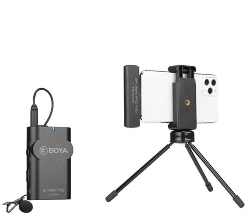 מיקרופון דש אלחוטי לסמארטפון אייפון Boya BY-WM4 PRO-K3 – תמונה 4