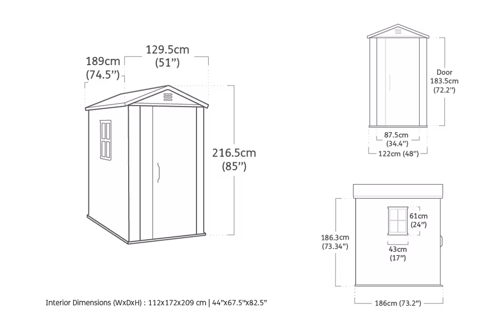 מחסן גינה פקטור 4x6 - חום – תמונה 7