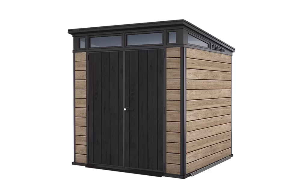 מחסן גינה דקו 7x7 - דמוי עץ (Ashwood)