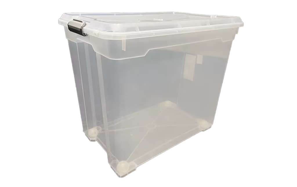 ארגז נע מובר 79 ליטר XXL - שקוף\לבן – תמונה 2